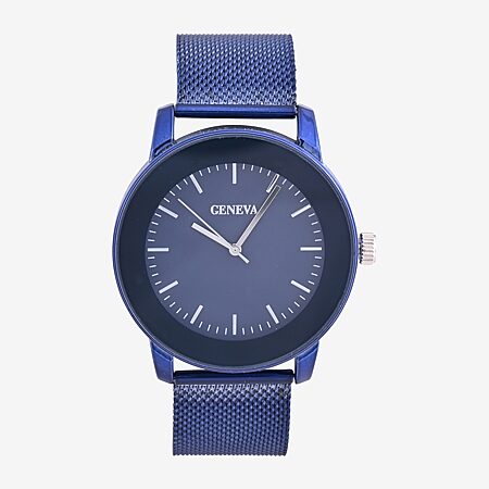 Geneva Mens Silver Tone Bracelet Watch Mac8120jc - JCPenney