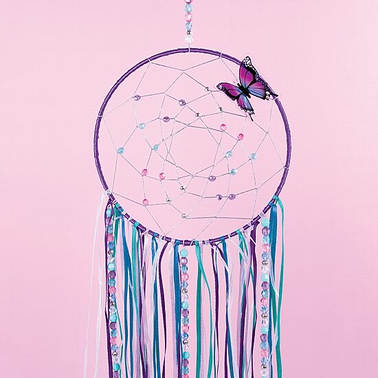Make It Real DIY Dreamcatcher - Purple Pink Blue Butterfly