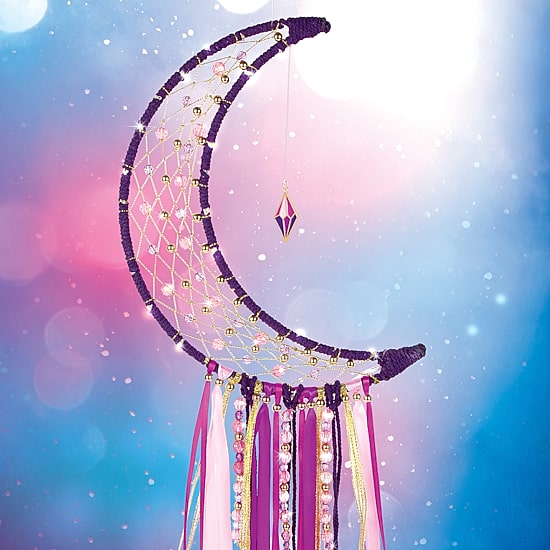 Make It Real DIY Lunar Dream Catcher with Lights - Purple Pink & Gold