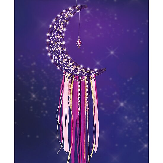 Make It Real DIY Lunar Dream Catcher with Lights - Purple Pink & Gold