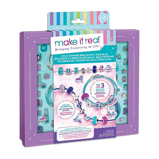 Make It Real Halo Charms Bracelets True Blue DIY Jewelry Kit
