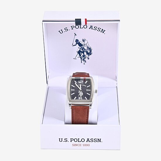 U.S. Polo Assn. Mens Brown Strap Watch Usc50598jc