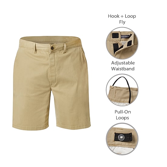 St. John's Bay Dexterity Mens 10" Adaptive Stretch Fabric Adjustable Features Easy-on + Easy-off Chino Short