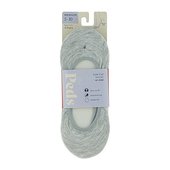 Peds Low Cut Womens Multi-Pack 4 Pair Liner Socks