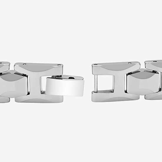 Mens Tungsten Carbide Link Bracelet