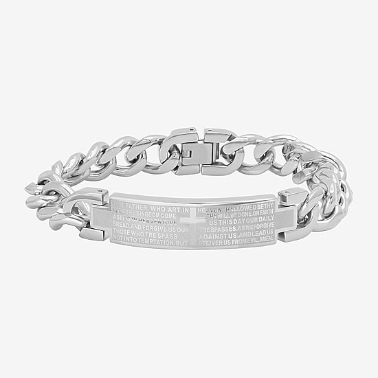 Mens Stainless Steel ID Bracelet