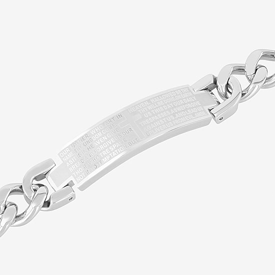 Mens Stainless Steel ID Bracelet
