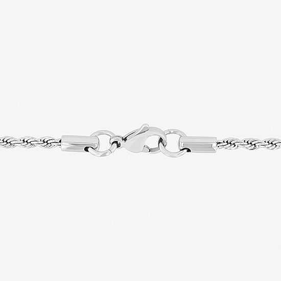 Mens Rope Stainless Steel Chain Necklace