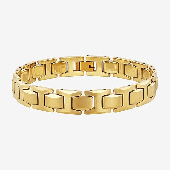 Mens Tungsten Solid Link Bracelet