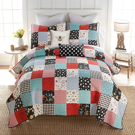 Donna Sharp Wild One Patch 3-pc. Embellished Quilt Set