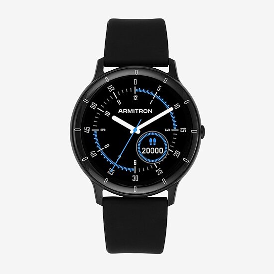 Armitron Connect Unisex Adult Chronograph Black Smart Watch 42-1021bkbk