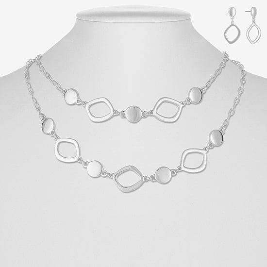 Liz Claiborne Multi Strand & Drop Earring Womens Hypoallergenic 2-pc. Jewelry Set