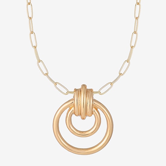 Liz Claiborne Orbital Pendant Necklace & Drop Earring Womens Hypoallergenic 2-pc. Jewelry Set