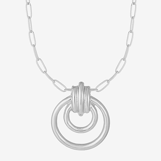 Liz Claiborne Orbital Pendant Necklace & Drop Earring Womens Hypoallergenic 2-pc. Jewelry Set