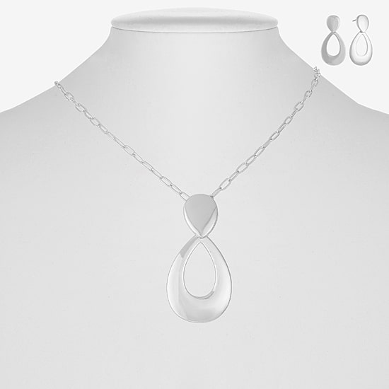 Liz Claiborne Pendant Necklace & Drop Earring Womens Hypoallergenic 2-pc. Jewelry Set