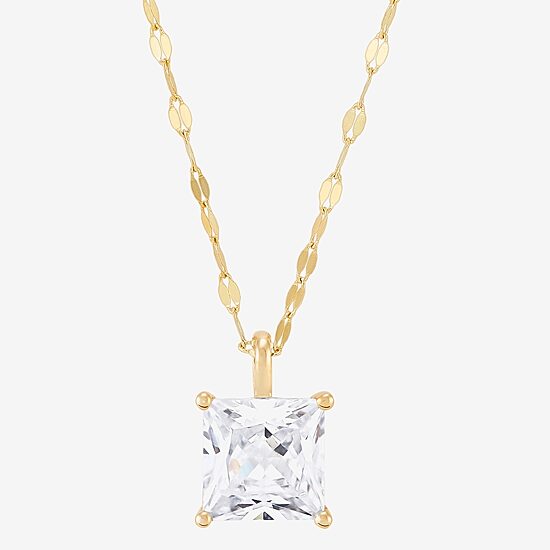 (H-I / Si1-Si2) Womens 2 CT. Lab Grown White Diamond 14K Gold 18 Inch Pendant Necklace