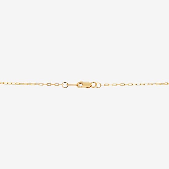 (H-I / Si1-Si2) Womens 2 CT. Lab Grown White Diamond 14K Gold Paperclip Round 18 Inch Pendant Necklace