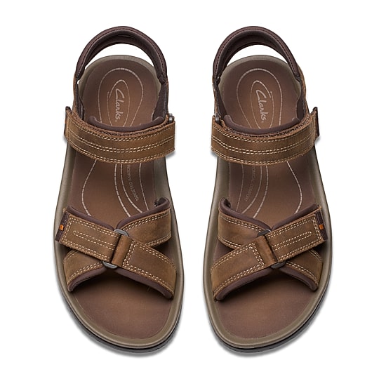 Clarks Mens Wesley Shore Adjustable Strap Flat Sandals