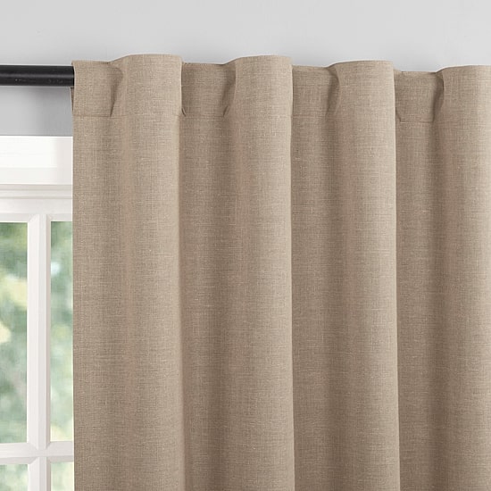 Sun Zero Treviso Back Tab Energy Saving 100% Blackout Single Curtain Panel