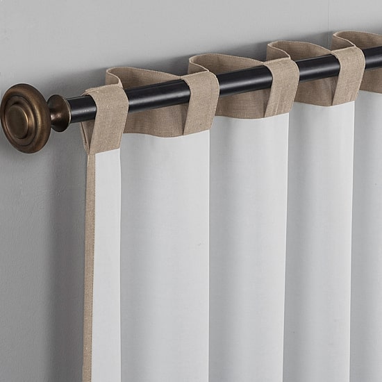 Sun Zero Treviso Back Tab Energy Saving 100% Blackout Single Curtain Panel