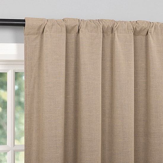 Sun Zero Treviso Back Tab Energy Saving 100% Blackout Single Curtain Panel