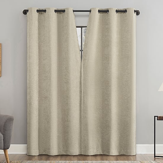 Sun Zero Isidora Grommet Top Energy Saving 100% Blackout Single Curtain Panel