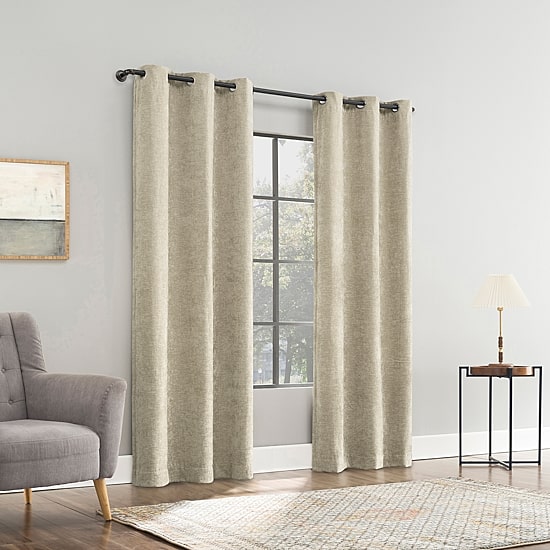 Sun Zero Isidora Grommet Top Energy Saving 100% Blackout Single Curtain Panel