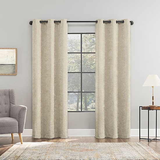 Sun Zero Isidora Grommet Top Energy Saving 100% Blackout Single Curtain Panel