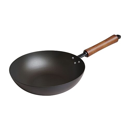 Joyce Chen Classic Series Pre-Seasoned Carbon Steel 9.5" Stir Fry Pan, One Size, Black