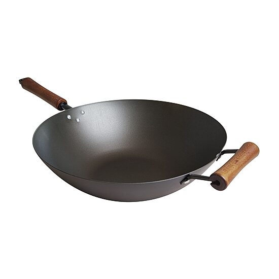 Joyce Chen Classic Series Pre-Seasoned Carbon Steel 14" Stir Fry Pan