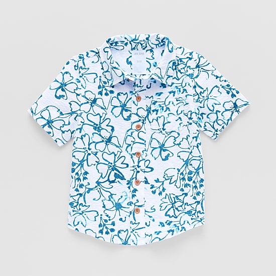 Okie Dokie Toddler & Little Boys Short Sleeve Regular Fit Button-Down Shirt