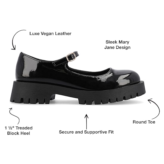 Journee Collection Kamie Womens Round Closed Toe Mary Jane Shoes