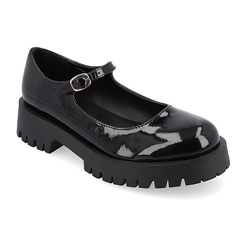 Journee Collection Kamie Womens Round Closed Toe Mary Jane Shoes, 10 Medium, Black