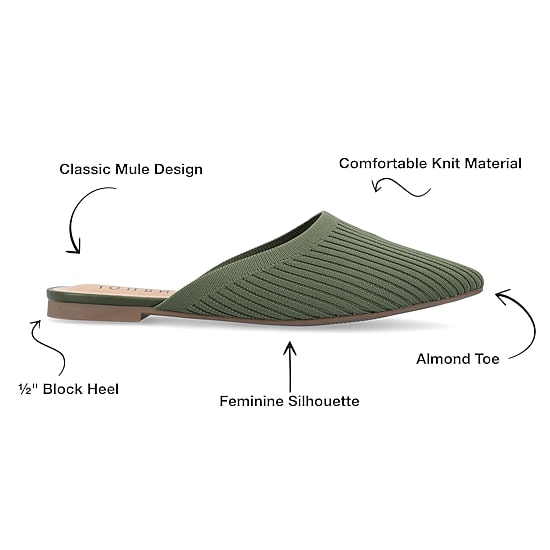 Journee Collection Aniee Womens Pointed Closed Toe Mules