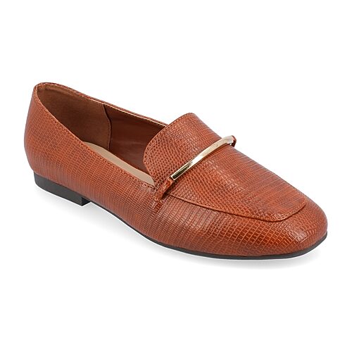 Journee Collection Wrenn Womens Moc Closed Toe Loafers, 11 Wide, Brown