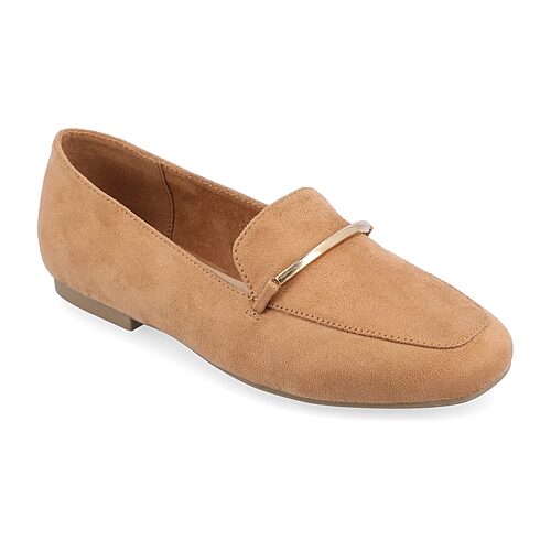 Journee Collection Wrenn Womens Moc Closed Toe Loafers, 6 1/2 Wide, Brown