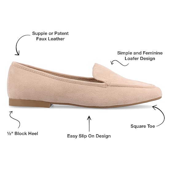 Journee Collection Tullie Womens Square Closed Toe Loafers