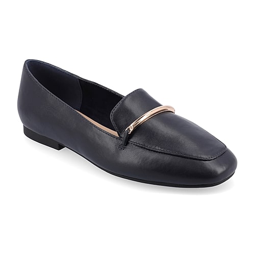 Journee Collection Wrenn Womens Moc Closed Toe Loafers, 7 Wide, Blue