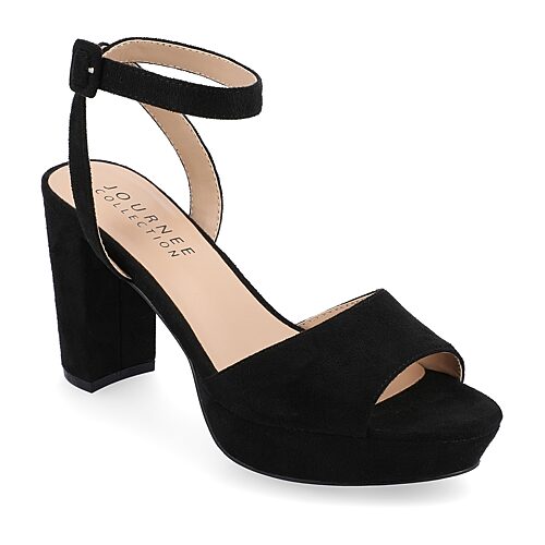 Journee Collection Womens Block Heel Nairri Pumps, 10 Medium, Black