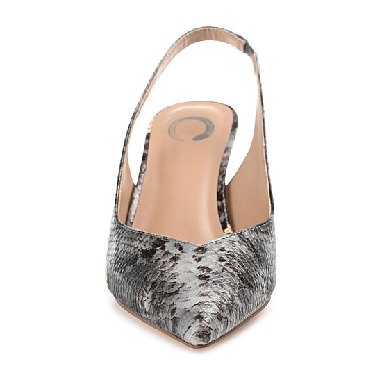 Journee Collection Mikoa Womens Pointed Closed Toe Kitten Heel Pumps