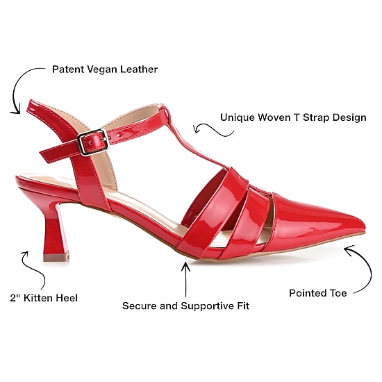 Journee Collection Jazlynn Womens Pointed Closed Toe Kitten Heel Pumps