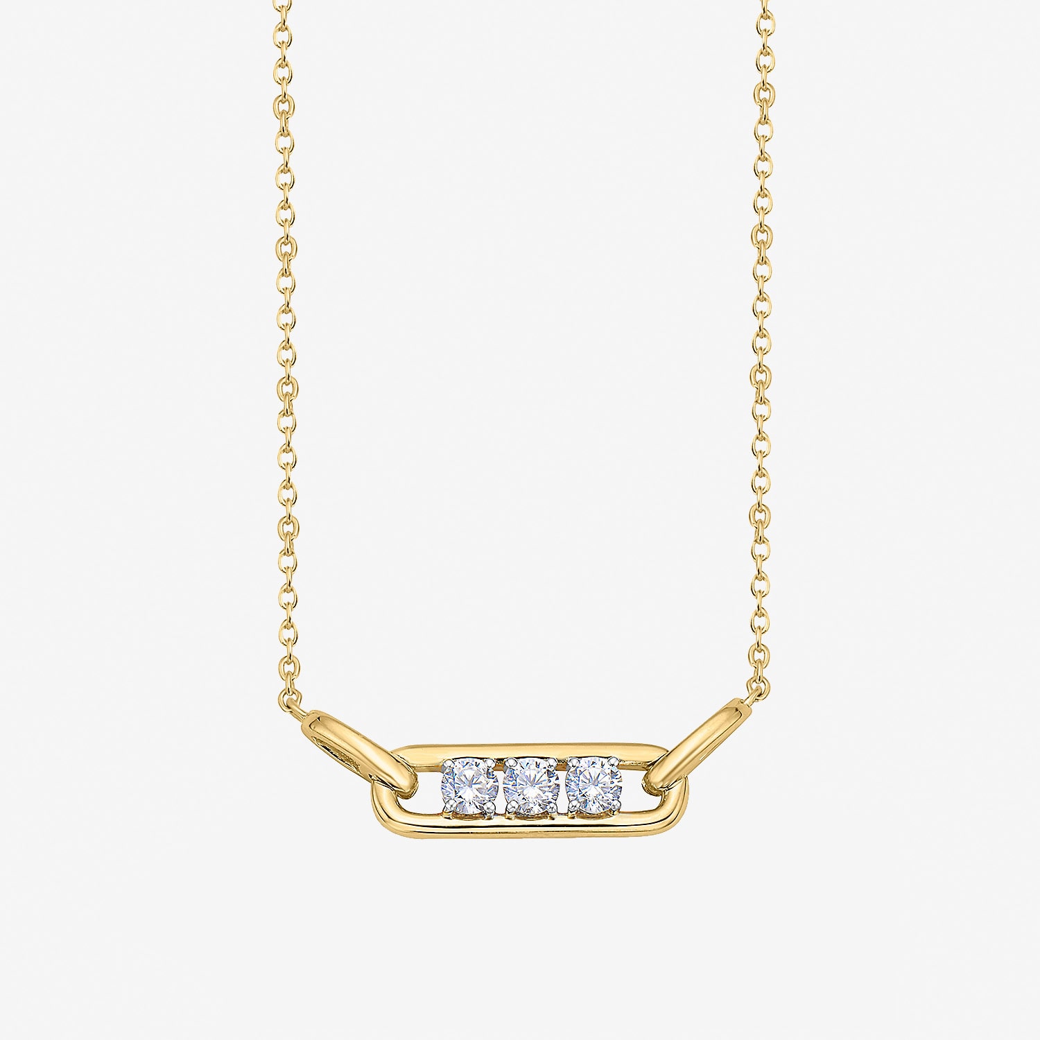 Limited Quantities! Womens 1/3 CT. T.W. Natural White Diamond 10K Gold Paperclip 18 Inch Pendant Necklace