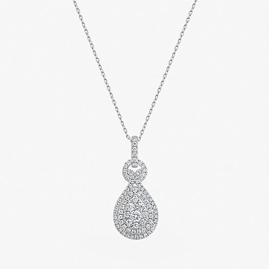 Limited Quantities! (F / Si2) Womens 1 CT. T.W. Lab Grown White Diamond 14K Gold 18 Inch Pendant Necklace