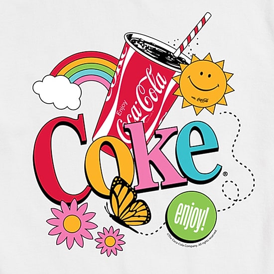 Mens Short Sleeve Coca-Cola Graphic T-Shirt