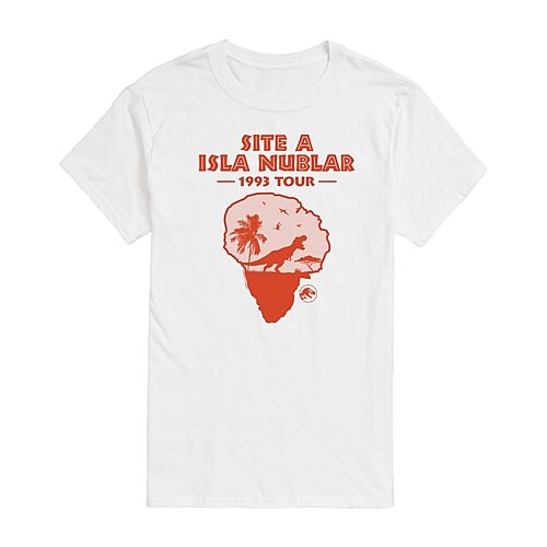 Mens Short Sleeve Jurassic Park Graphic T-Shirt, Xx-large, White