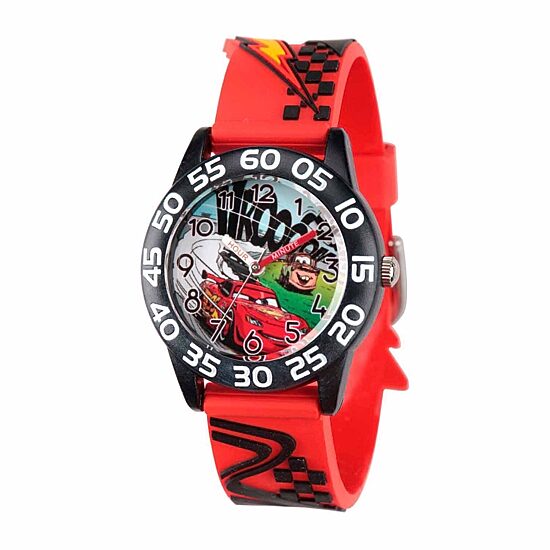 Disney Cars Boys Red Strap Watch Wds000024