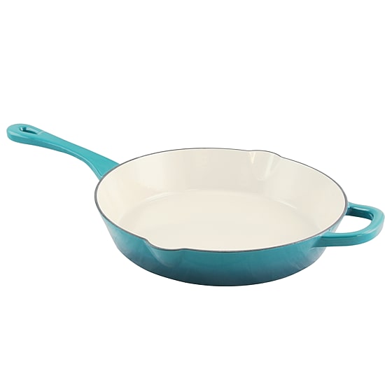 Crock Pot Artisan Enameled 12" Round Cast Iron Skillet
