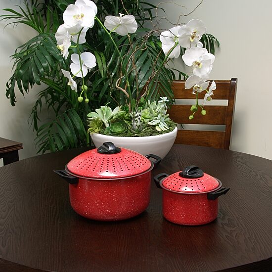Gibson Home Casselman 4 piece Nonstick Pasta Pot Set with Bakelite Handle/Knob