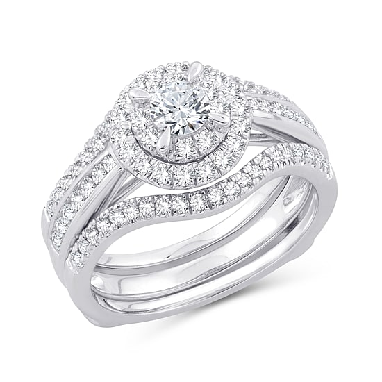Womens 1 CT. T.W. Natural White Diamond 10K Gold Round Engagement Ring
