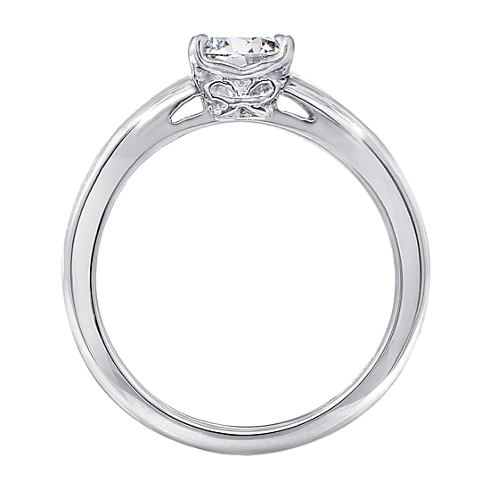 DiamonArt® Womens 3/8 CT. T.W. White Cubic Zirconia Sterling Silver Heart Promise Ring
